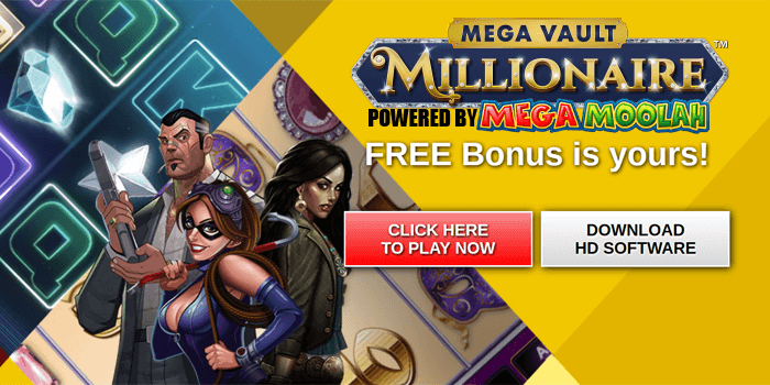 Play Mega Vault Millionaire with Casino Action's great value starter bonus