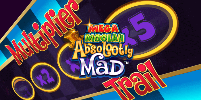 Rolling Reels and a Multiplier Trail go together like Absolootly Mad and Mega Moolah